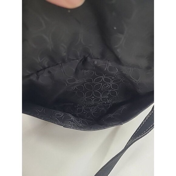 Fossil Black Pebbled Leather Crossbody Purse Adjustable Strap - Picture 8 of 8